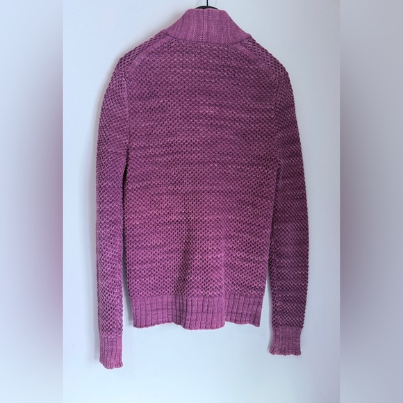 VINTAGE Club Monaco Men’s Lavender Knit Cardigan 💯Cotton Size Medium - Picture 8 of 9